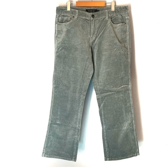 Calvin Klein Gray Corduroy Pants Ladies Size 14 - Picture 1 of 9